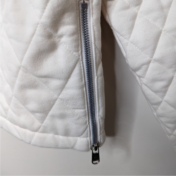 Athleta Retroplush Quilted Crewneck Sweatshirt Size XS White🆕 - Picture 6 of 8
